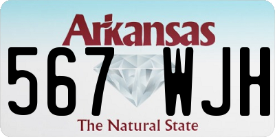 AR license plate 567WJH