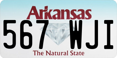 AR license plate 567WJI