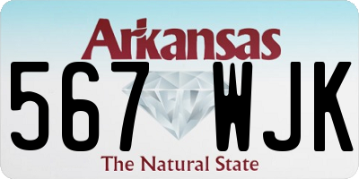 AR license plate 567WJK