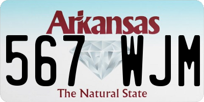 AR license plate 567WJM