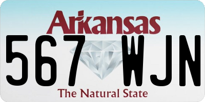 AR license plate 567WJN