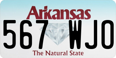 AR license plate 567WJO