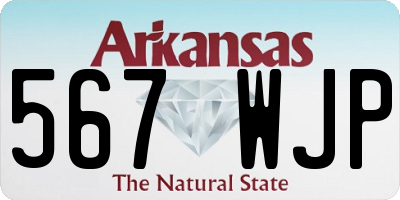 AR license plate 567WJP