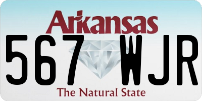 AR license plate 567WJR