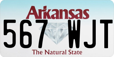 AR license plate 567WJT