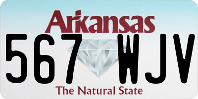 AR license plate 567WJV