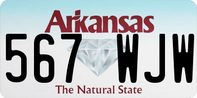 AR license plate 567WJW