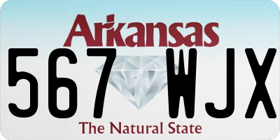 AR license plate 567WJX