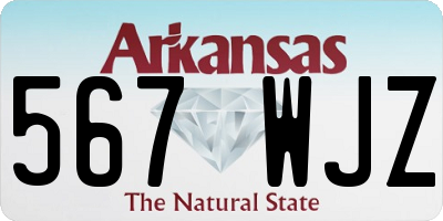 AR license plate 567WJZ