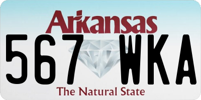 AR license plate 567WKA