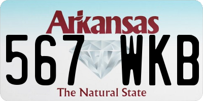 AR license plate 567WKB
