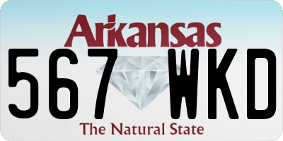 AR license plate 567WKD
