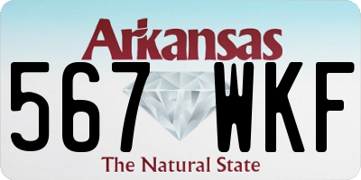 AR license plate 567WKF