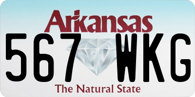 AR license plate 567WKG