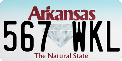 AR license plate 567WKL