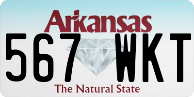 AR license plate 567WKT