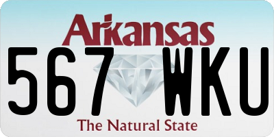 AR license plate 567WKU