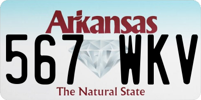 AR license plate 567WKV