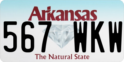 AR license plate 567WKW
