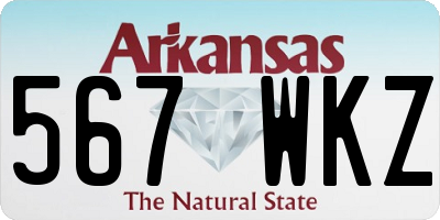 AR license plate 567WKZ