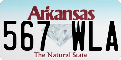 AR license plate 567WLA