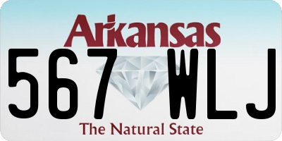 AR license plate 567WLJ