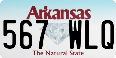 AR license plate 567WLQ
