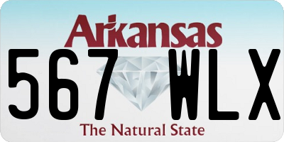 AR license plate 567WLX