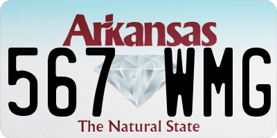 AR license plate 567WMG