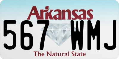 AR license plate 567WMJ