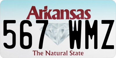 AR license plate 567WMZ
