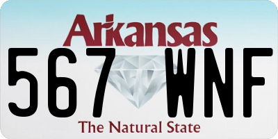 AR license plate 567WNF