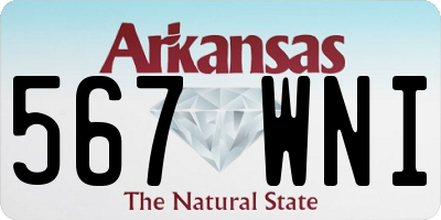 AR license plate 567WNI