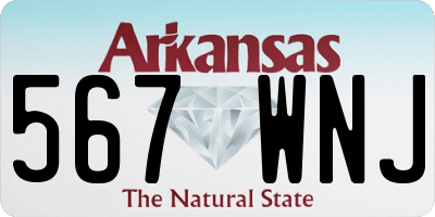 AR license plate 567WNJ