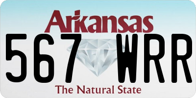 AR license plate 567WRR