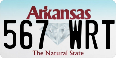 AR license plate 567WRT