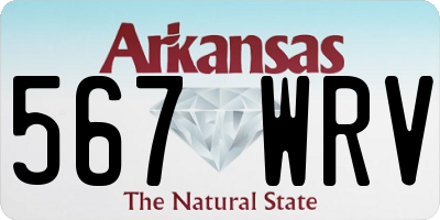 AR license plate 567WRV