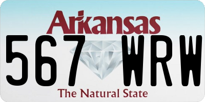 AR license plate 567WRW