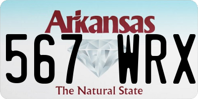 AR license plate 567WRX