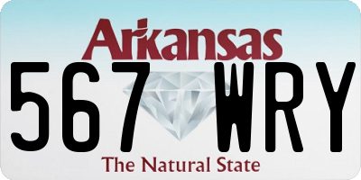 AR license plate 567WRY