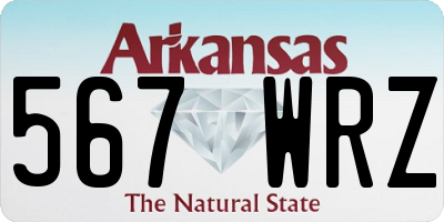 AR license plate 567WRZ