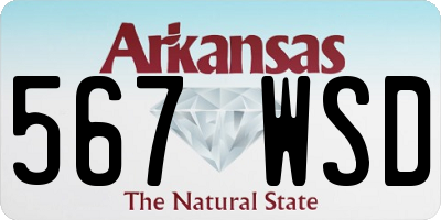 AR license plate 567WSD