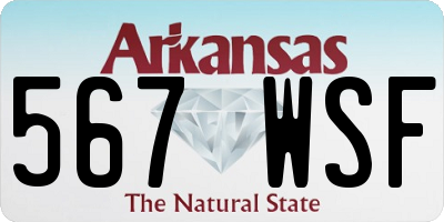 AR license plate 567WSF