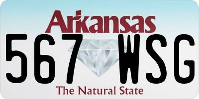 AR license plate 567WSG