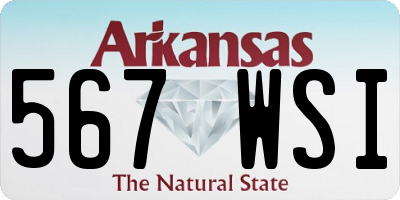 AR license plate 567WSI