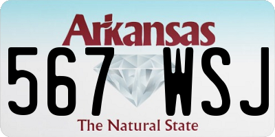 AR license plate 567WSJ