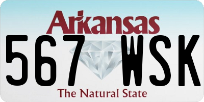 AR license plate 567WSK