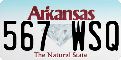 AR license plate 567WSQ