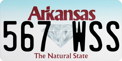 AR license plate 567WSS