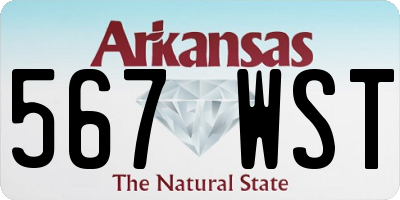 AR license plate 567WST